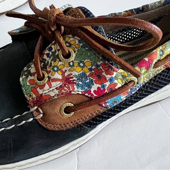 Sperry Topsider Bluefish Liberty Floral Boat Shoe Size 9.5 - Picture 9 of 12